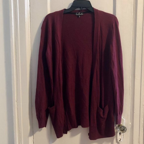 Aritzia Talula Burgundy Maroon Merlot Colored Cardigan (Size S) - Picture 1 of 4